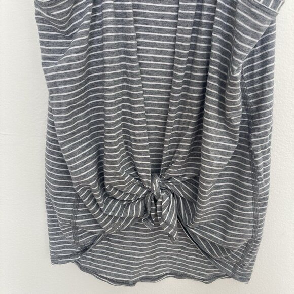 Lululemon All Tied Up Tank Gray White Size 6 - Picture 4 of 6